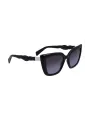 "Liu Jo Sonnenbrillen im Sale | Quadratische Sonnenbrille Blau mit Kontrastdetails und Spritzkunststoffrahmen online kaufen"|Planet-Deluxe