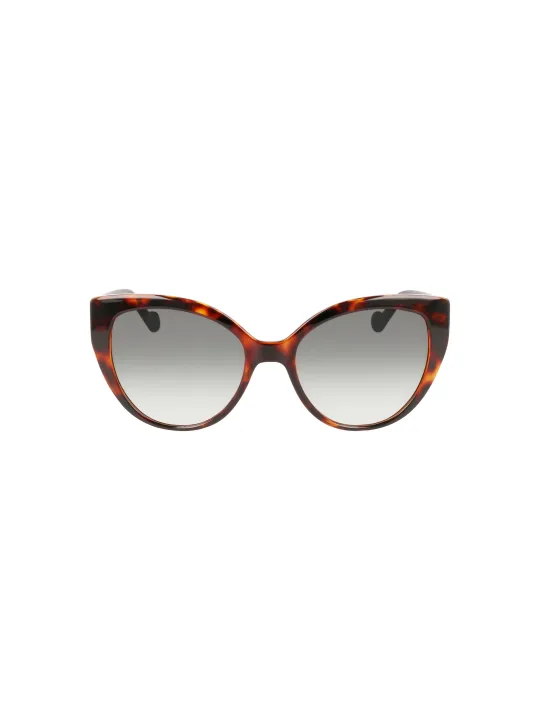 "Liu Jo Sonnenbrillen im Sale | Grüne Runde Sonnenbrille mit Kontrastdetails und Spritzkunststoffrahmen online kaufen"|Planet-Deluxe
