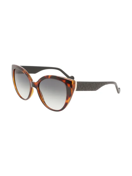 "Liu Jo Sonnenbrillen im Sale | Grüne Runde Sonnenbrille mit Kontrastdetails und Spritzkunststoffrahmen online kaufen"|Planet-Deluxe