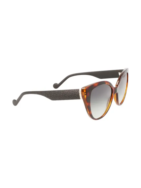 "Liu Jo Sonnenbrillen im Sale | Grüne Runde Sonnenbrille mit Kontrastdetails und Spritzkunststoffrahmen online kaufen"|Planet-Deluxe
