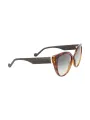 "Liu Jo Sonnenbrillen im Sale | Grüne Runde Sonnenbrille mit Kontrastdetails und Spritzkunststoffrahmen online kaufen"|Planet-Deluxe