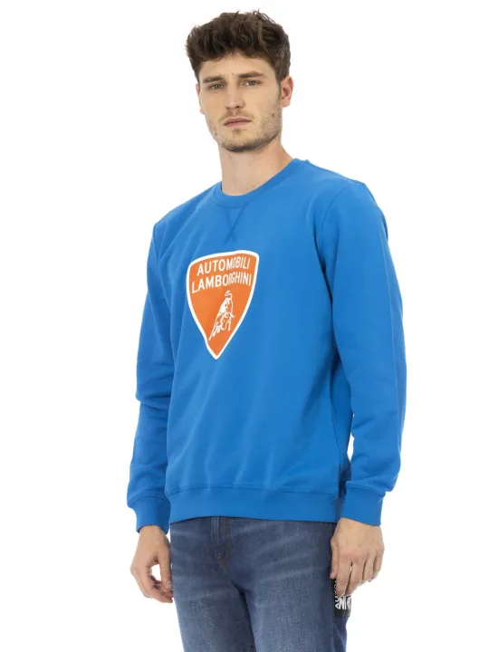 Lamborghini Logo Sweatshirt Himmelblau Herren