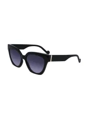 "Liu Jo Sonnenbrillen im Sale | Runde Sonnenbrille Schwarz Kunststoff 55mm online kaufen"|Planet-Deluxe