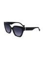 "Liu Jo Sonnenbrillen im Sale | Runde Sonnenbrille Schwarz Kunststoff 55mm online kaufen"|Planet-Deluxe