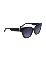 "Liu Jo Sonnenbrillen im Sale | Runde Sonnenbrille Schwarz Kunststoff 55mm online kaufen"|Planet-Deluxe