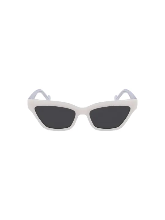 "Liu Jo Sonnenbrillen im Sale | Graue Rechteck-Sonnenbrille mit Kontrastdetails und Spritzkunststoffrahmen online kaufen"|Planet-Deluxe