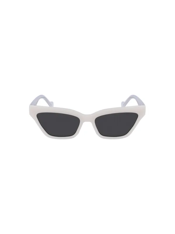 "Liu Jo Sonnenbrillen im Sale | Graue Rechteck-Sonnenbrille mit Kontrastdetails und Spritzkunststoffrahmen online kaufen"|Planet-Deluxe
