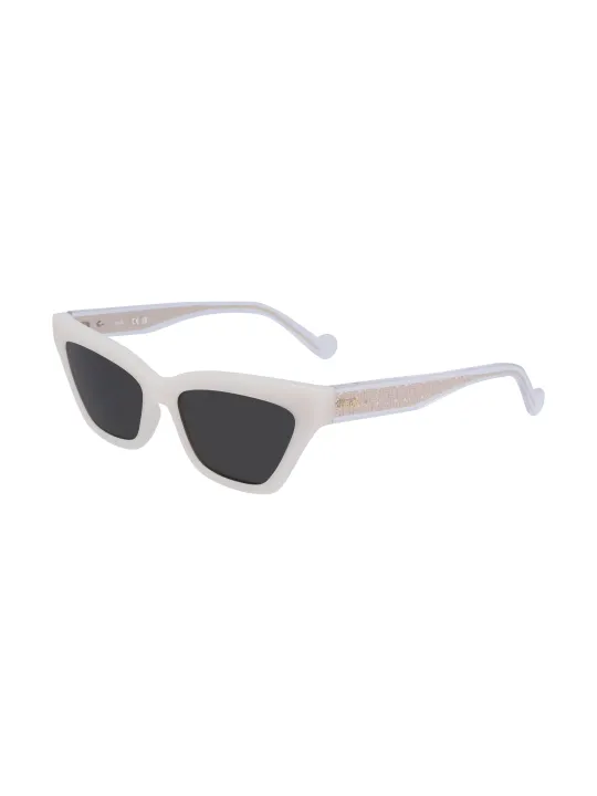 "Liu Jo Sonnenbrillen im Sale | Graue Rechteck-Sonnenbrille mit Kontrastdetails und Spritzkunststoffrahmen online kaufen"|Planet-Deluxe