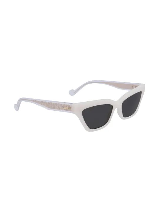 "Liu Jo Sonnenbrillen im Sale | Graue Rechteck-Sonnenbrille mit Kontrastdetails und Spritzkunststoffrahmen online kaufen"|Planet-Deluxe