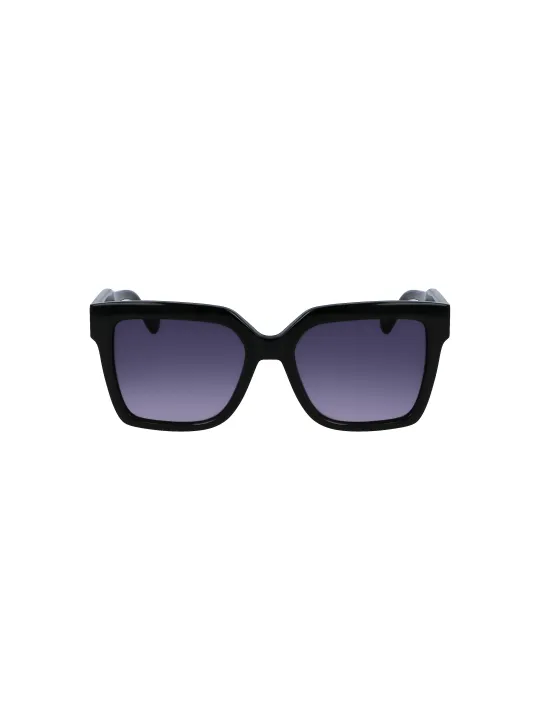 "Liu Jo Sonnenbrillen im Sale | Quadratische Sonnenbrille Schwarz Acetat Kontrast 53mm online kaufen"|Planet-Deluxe