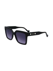 "Liu Jo Sonnenbrillen im Sale | Quadratische Sonnenbrille Schwarz Acetat Kontrast 53mm online kaufen"|Planet-Deluxe
