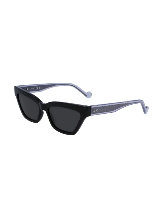 "Liu Jo Sonnenbrillen im Sale | Kontrast Sonnenbrille Rechteckig Spritzkunststoff Schwarz 52mm  online kaufen"|Planet-Deluxe