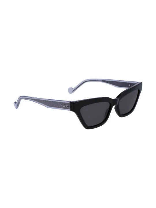 "Liu Jo Sonnenbrillen im Sale | Kontrast Sonnenbrille Rechteckig Spritzkunststoff Schwarz 52mm  online kaufen"|Planet-Deluxe