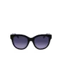 "Liu Jo Sonnenbrillen im Sale | Runde Acetatrahmen Sonnenbrille mit Kontrastdetails und schwarzem Glas online kaufen"|Planet-Deluxe