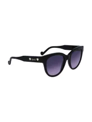 "Liu Jo Sonnenbrillen im Sale | Runde Acetatrahmen Sonnenbrille mit Kontrastdetails und schwarzem Glas online kaufen"|Planet-Deluxe