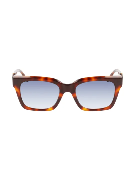 "Liu Jo Sonnenbrillen im Sale | Blaue Rechteckbrille Acetat Kontrast 52mm online kaufen"|Planet-Deluxe