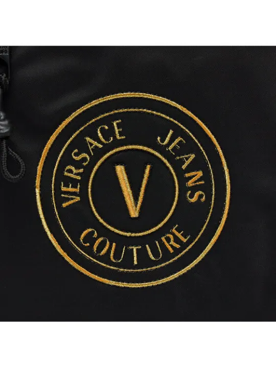 Goldene Versace Jeans Logo Stickerei