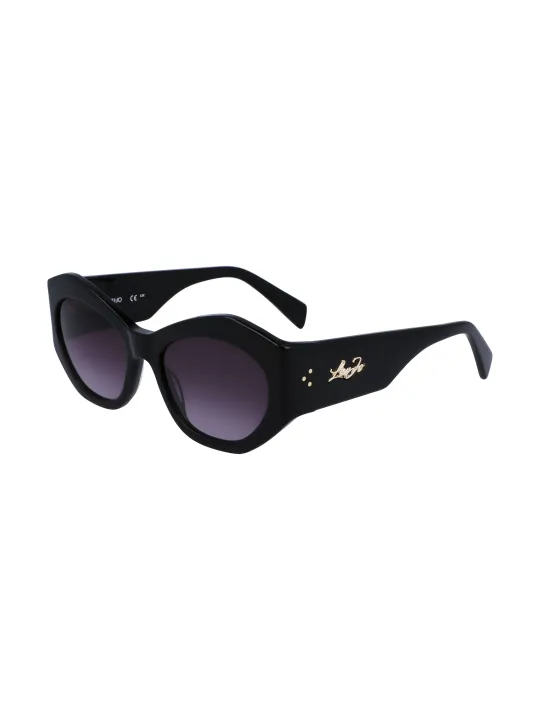 "Liu Jo Sonnenbrillen im Sale | Acetat-Sonnenbrille mit Teardrop-Glas und Kontrastdetails online kaufen"|Planet-Deluxe