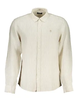 Gestreiftes Bio-Baumwollhemd mit Französischem Kragen