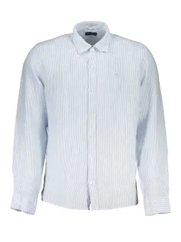 Gestreiftes Bio-Baumwollhemd mit französischem Kragen