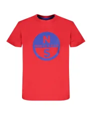 "North Sails T-Shirts im Sale | North Sails Kurzärmeliges Rundhalsausschnitt T-Shirt mit Logo Aufdruck für Jungen aus Bio-Baumwolle online kaufen"|Planet-Deluxe