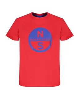 "North Sails Jungen Bio-T-Shirt mit Logo, Kurzarm, Rundhals"