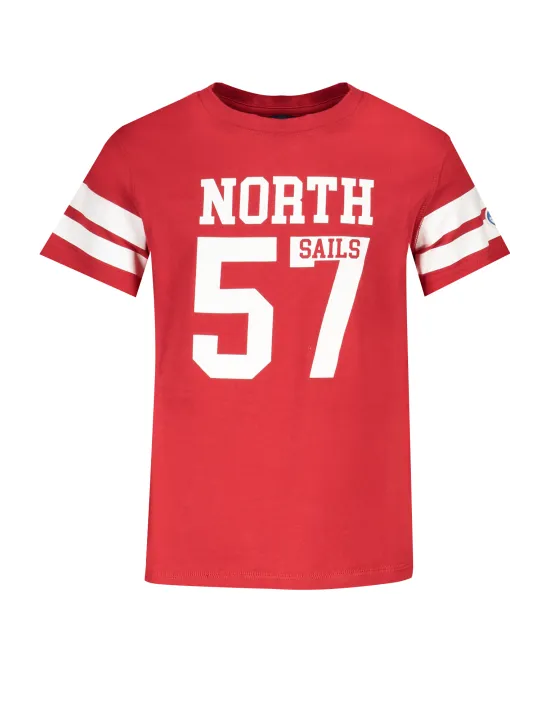 "North Sails T-Shirts im Sale | North Sails Kurzärmeliges T-Shirt mit Logo-Aufdruck für Jungen, Bio-Baumwolle online kaufen"|Planet-Deluxe