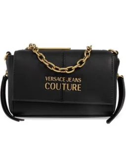 Schwarze Versace Jeans Schultertasche Gold