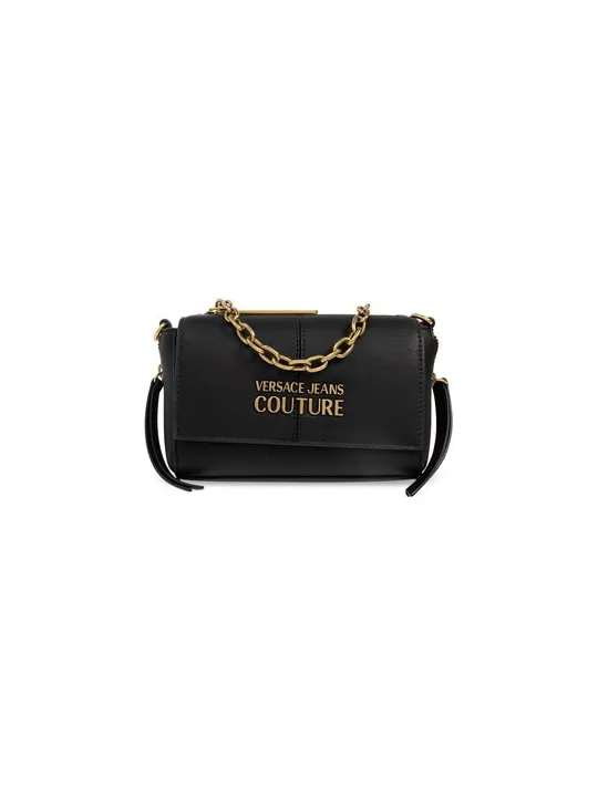 Schwarze Versace Jeans Schultertasche Gold