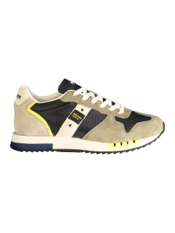 Blauer Sneakers mit Kontrastdetails & Logo – Trendig & Modern