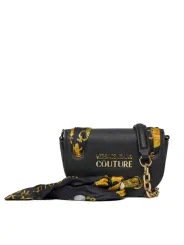 Schwarze Versace Ledertasche mit Logo