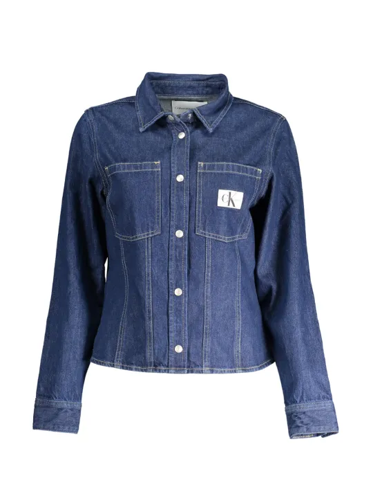 "Calvin Klein Startseite im Sale | CALVIN KLEIN DAMEN LANGARMHEMD BLAU online kaufen"|Planet-Deluxe
