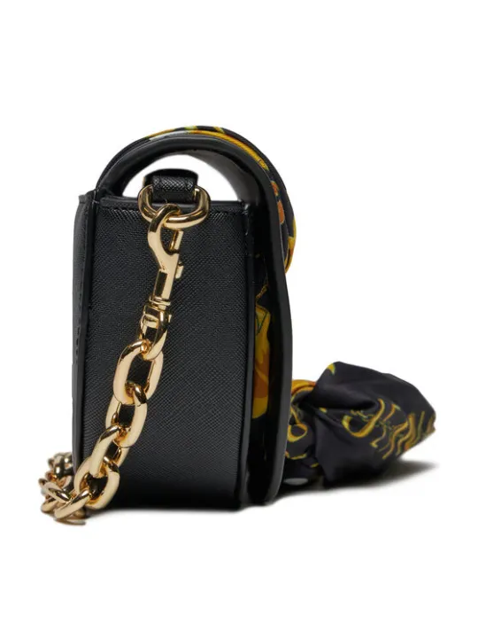 Schwarze Versace Jeans Ledertasche mit Kette