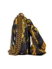 Schwarze Versace Tasche mit Blumen