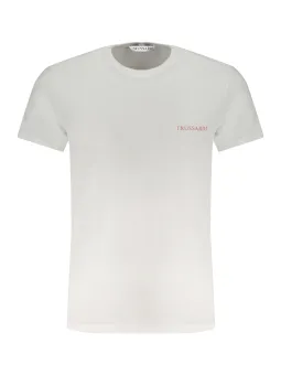 "Trussardi Weißes Kurzarm Logo T-Shirt – Stilvoll & Bequem"
