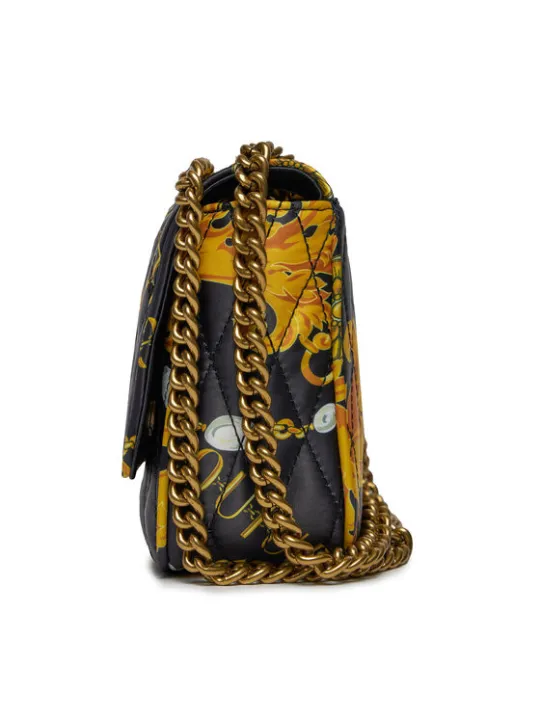 Schwarze Versace Jeans Umhängetasche Gold