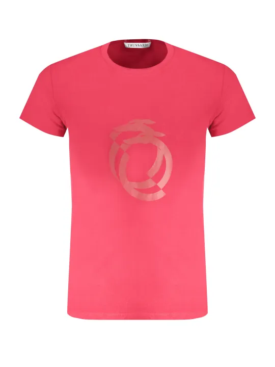"Trussardi T-Shirts im Sale | Kurzarm TShirt Rundhals Logo Trussardi Rocherry online kaufen"|Planet-Deluxe
