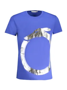 "Trussardi Kurzarm T-Shirt mit Logo-Druck – Blau"