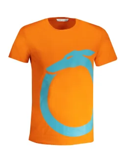 Trussardi Logo T-Shirt Rundhals, Kurzarm, Orange