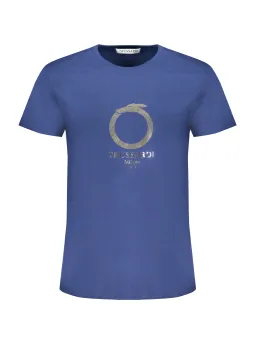 Trussardi Logo Kurzarm T-Shirt, Rundhals, Dunkelblau