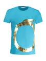 "Trussardi T-Shirts im Sale | Kurzarm TShirt Rundhals Logo Trussardi TRU2MTS01 AZ12TEAL online kaufen"|Planet-Deluxe