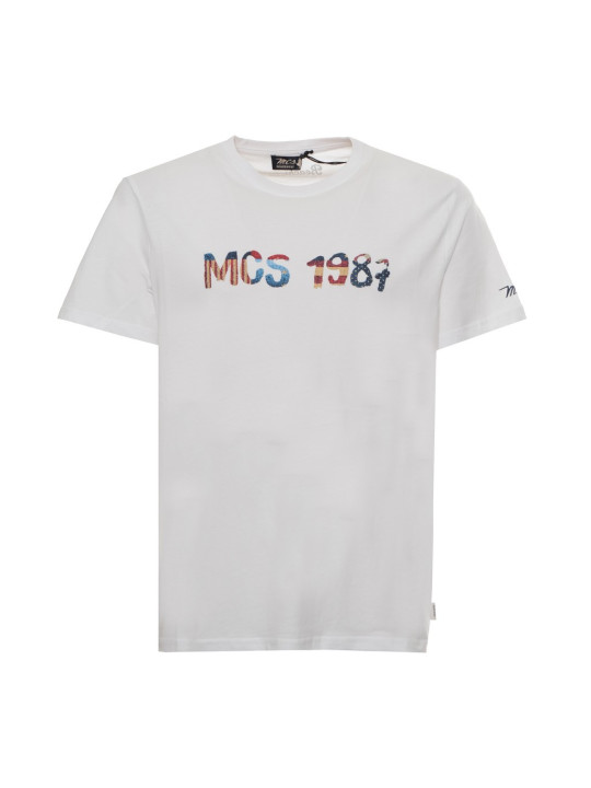 Weißes MCS T-Shirt mit Logoprint
