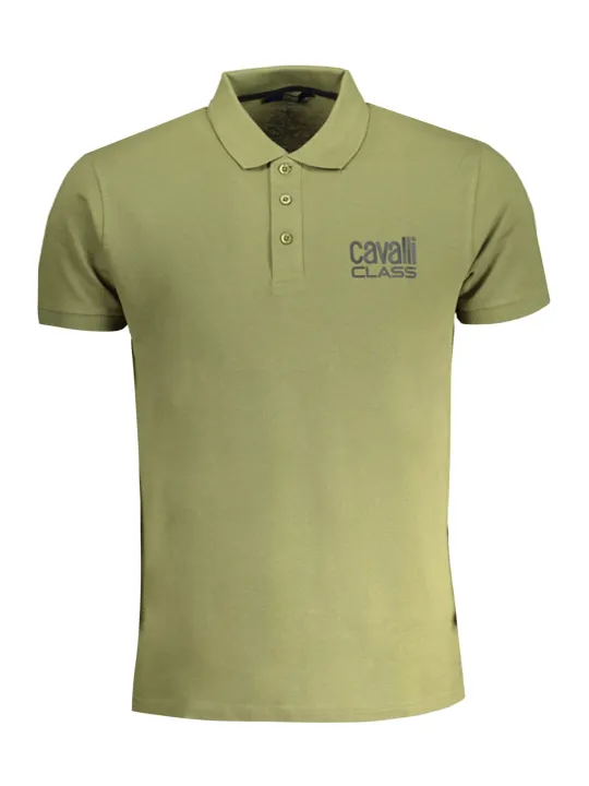 "Cavalli Class Startseite im Sale | GRÜNES KURZÄRMELIGES POLOSHIRT FÜR HERREN DER CAVALLI-KLASSE online kaufen"|Planet-Deluxe