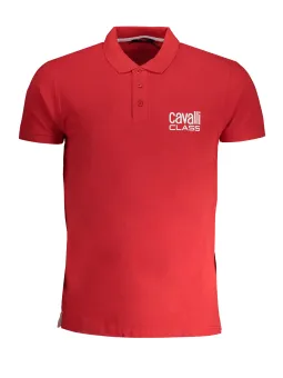 "Cavalli Class Kurzarm Poloshirt mit Knöpfen & Logo"