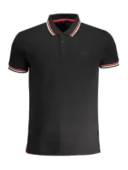 "Cavalli Class Kurzarm-Poloshirt: Kontrast & Stickerei"