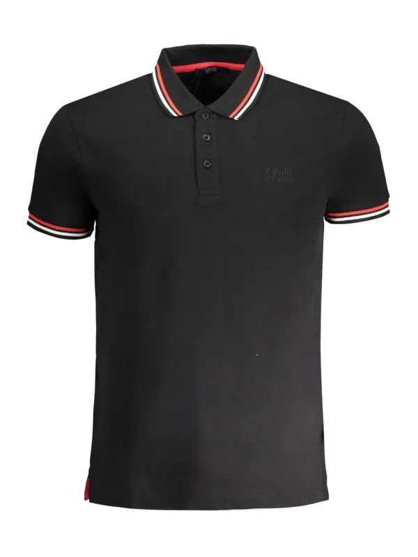 "Cavalli Class Kurzarm-Poloshirt: Kontrast & Stickerei" "Cavalli Class Kurzarm-Poloshirt: Kontrast & Stickerei"