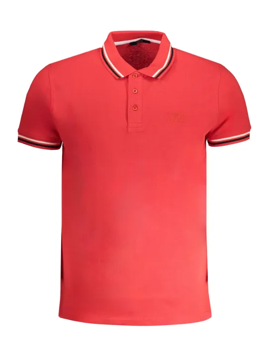 "Cavalli Class Poloshirts im Sale | Kontrast Polo mit Stickerei und Logo online kaufen"|Planet-Deluxe