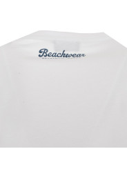Weißes Strandtuch mit Beachwear-Logo