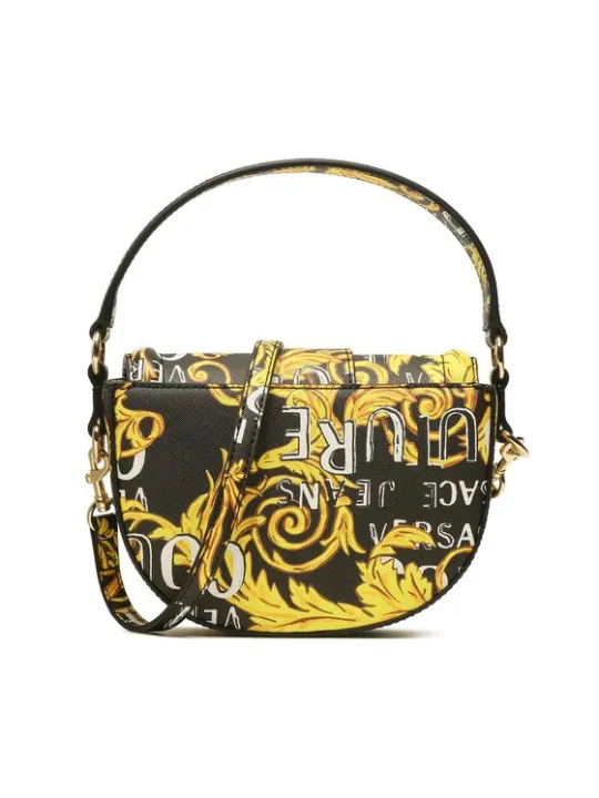 Schwarze Versace Jeans Umhängetasche Gold