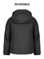 "K-WAY Jacken im Sale | K-WAY K21311WPLILY_NEALI Wendbare Mädchenjacke mit Kapuze und Taschen in Schwarz/Creme online kaufen"|Planet-Deluxe